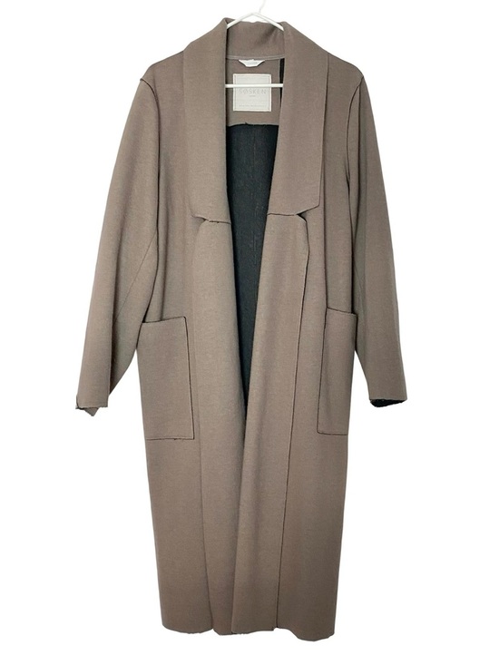 Sosken Jackets & Blazers - Sosken Bella Coat Trench Jacket Womens Size XL 4 Taupe Gray Pockets Open Front